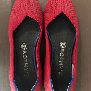 Rothy's Vibrant Red and Blue Flats